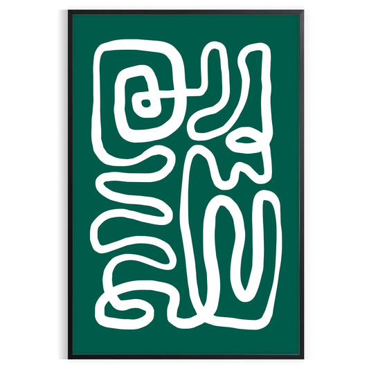 elegance papier découpés poster serene white vibrant green hues unique wall art touch sophistication space perfect gift decoration multiple sizes A4 cm A0