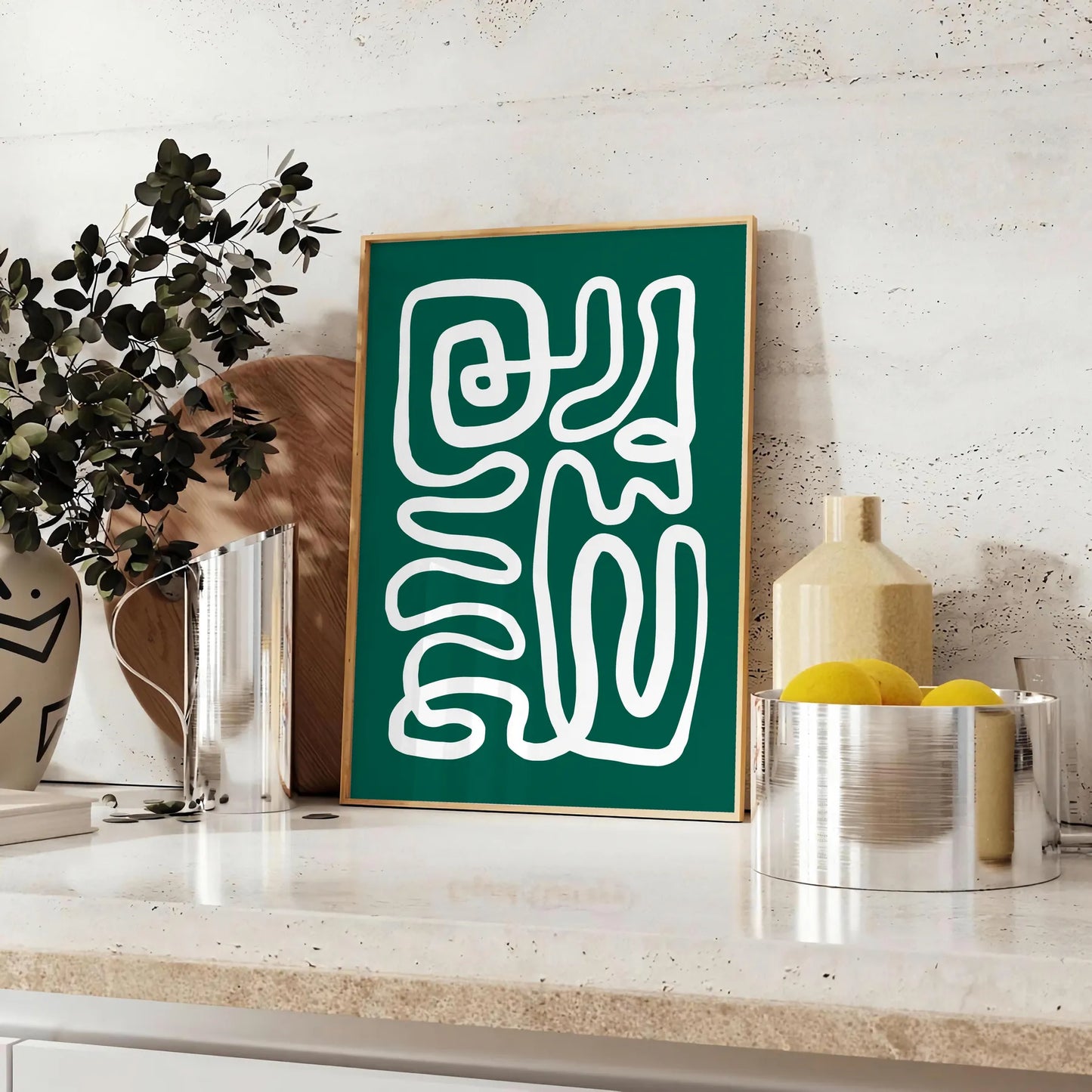 elegance papier découpés poster serene white vibrant green hues unique wall art touch sophistication space perfect gift decoration multiple sizes A4 cm A0