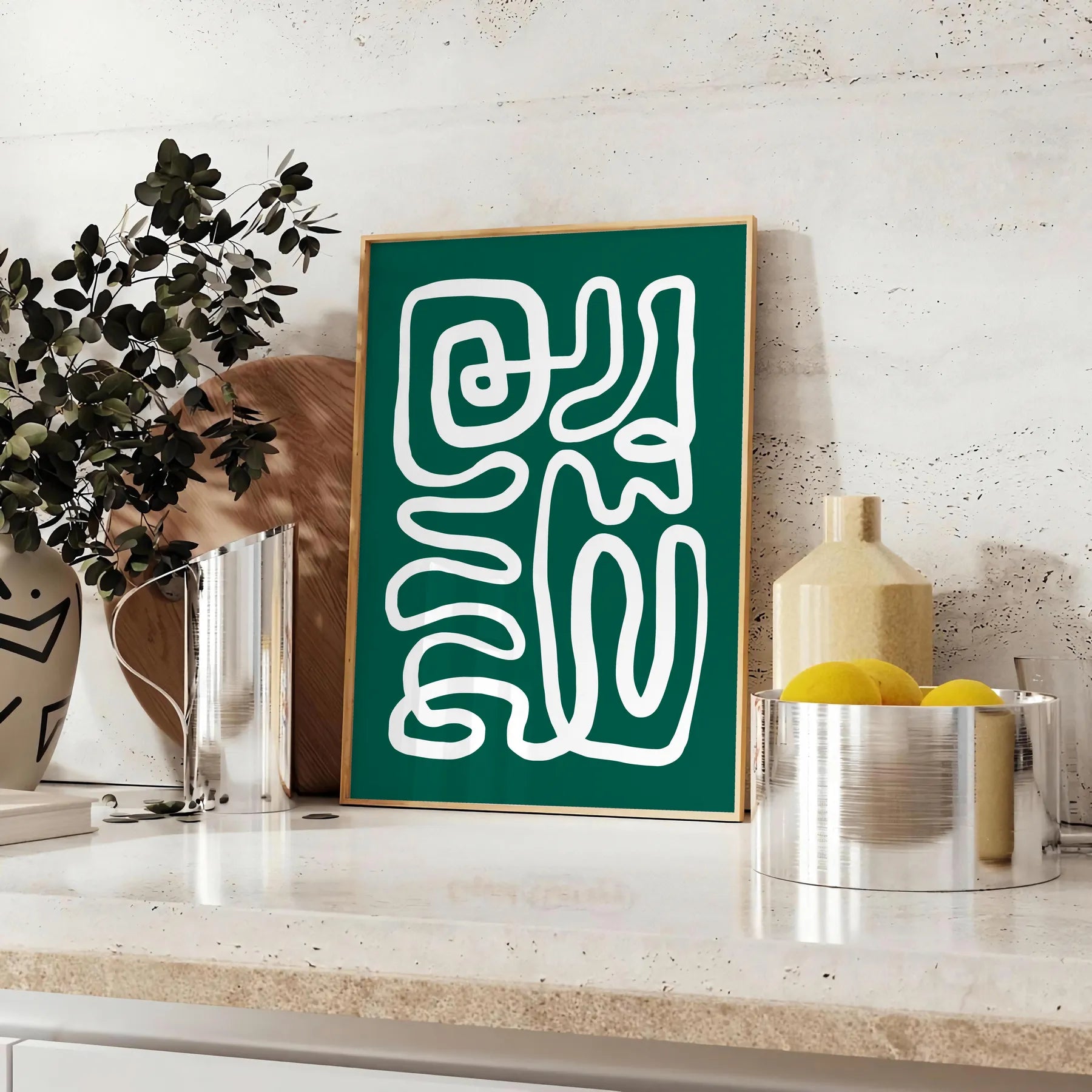 elegance papier découpés poster serene white vibrant green hues unique wall art touch sophistication space perfect gift decoration multiple sizes A4 cm A0