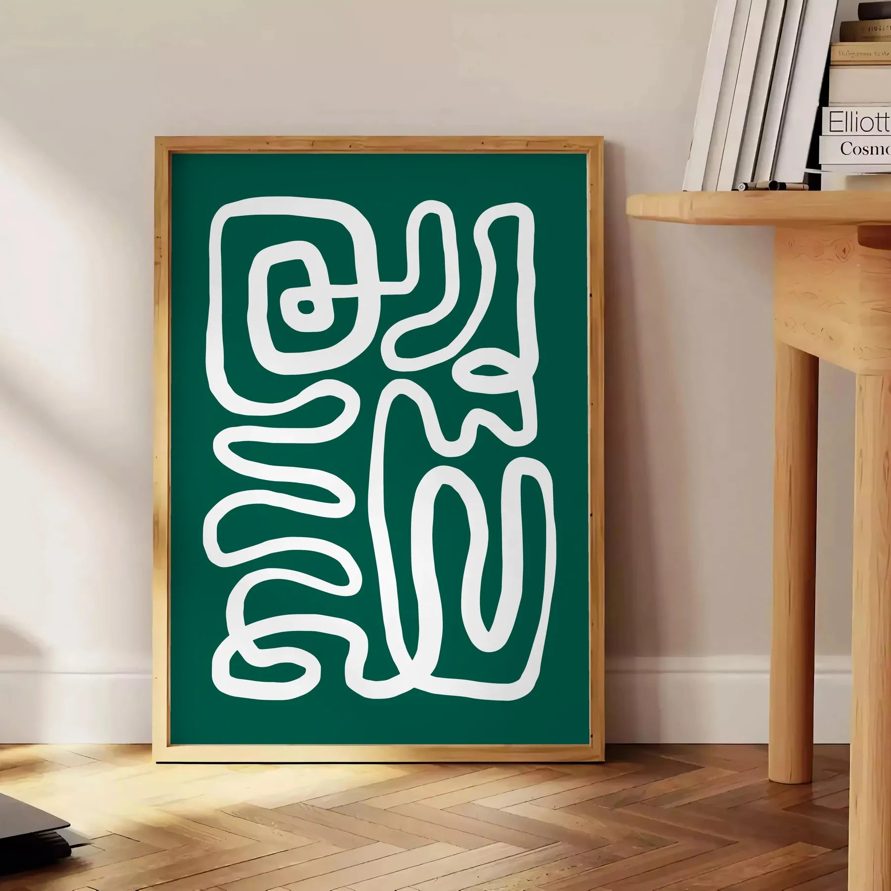 elegance papier découpés poster serene white vibrant green hues unique wall art touch sophistication space perfect gift decoration multiple sizes A4 cm A0